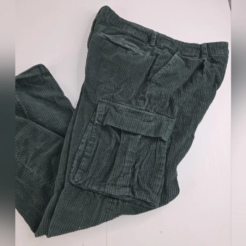 Cotton On Men's Green Corduroy Cargo Pants Size 32 AK-3209 - Picture 9 of 14